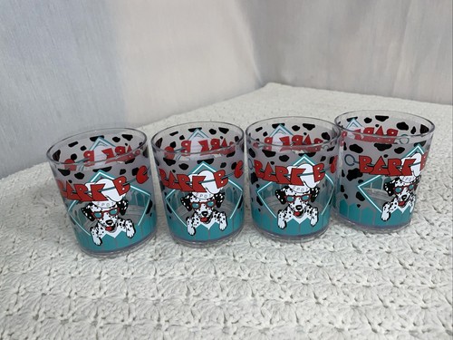 Vintage Dalmatians Dog Puppy “Spot” 14 Oz Plastic Cups Set Of 4 Taiwan Cute NOS - Picture 3 of 16