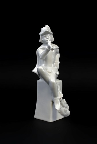9942732 Porzellan Figur Wagner&Apel Rattenfänger von Hameln weiß H19cm - Picture 2 of 2