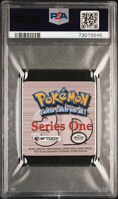 1999 POKEMON ACTION FLIPZ SER ONE 3-D CHASE #S-7 PIKACHU & ASH PSA
