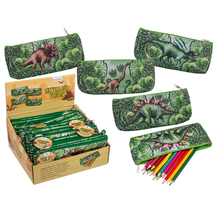 Federtasche Federmäppchen Etui Federmappe Schlampermäppchen Faulenzer Dino