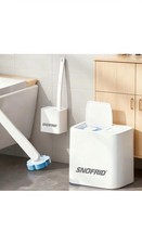 SNOFRID Disposable Toilet Brush Toilet Bowl Wand Holder Set 24PCS Cleaner