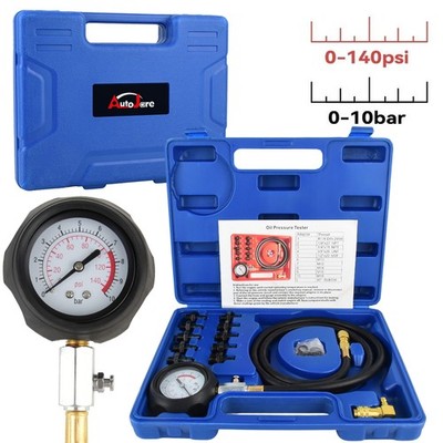 Öldruckprüfer 13tlg Öldrucktester Öldruckmesser Tester Manometer Werkzeug Prüfer