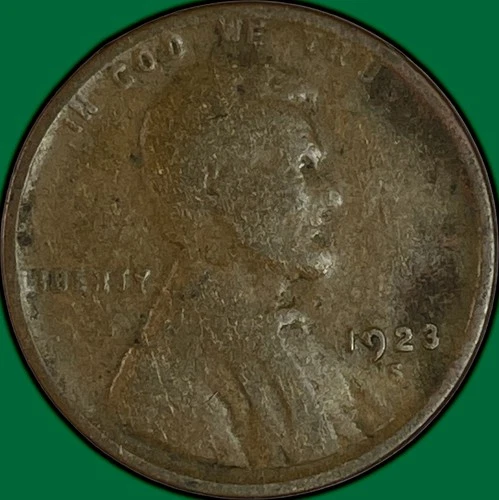 1923-S Lincoln Wheat Cent Very Good VG Coin #34313