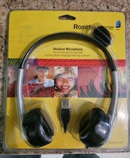 Rosetta Stone Headset Microphone USB For Language Learning Software New Sealed