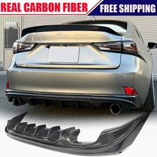 For Lexus Is350 Is250 Is300 F 13-19 Real Carbon Rear Bumper Diffuser Lip Spoiler