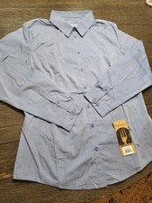 Chef Works Women's Med Urban Collection Long Sleeve Shirt - Light Blue Chambray