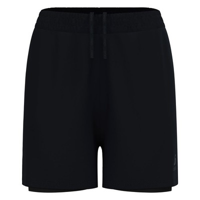 Odlo Damen kurze Laufhose Trainingshose Sporthose 2-in1 Short Essentials 4 Inch
