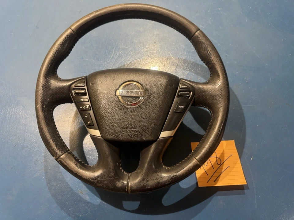 Nissan Murano 2009-2014 cuero negro volante completo OEM Foto 3 de 3