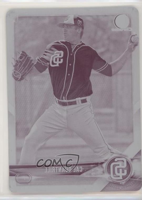 2018 Bowman Draft Chrome Printing Plate Magenta 1/1 Cal Quantrill #BDC-195 04at