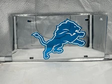 Detroit Lions NFL Silver Acrylic Lasercut License Plate Wincraft