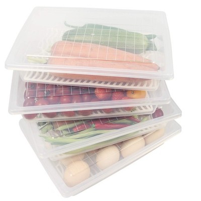 Yiautao Food Storage Container, Plastic Food Containers with Removable Drain ...