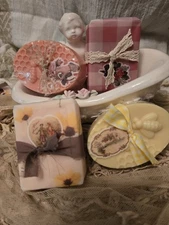 (4 Bar Bundle) Handcrafted Assorted Goats Milk Soap 