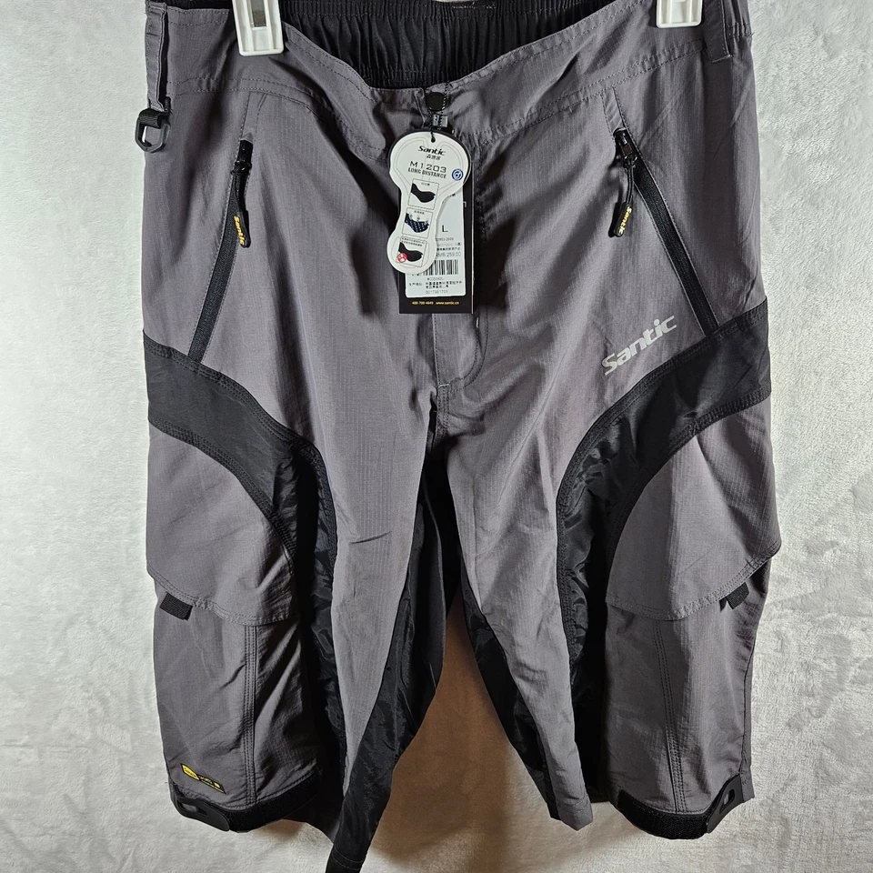 Pantalones Cortos de Ciclismo Santic Moutain Para Hombres Talla Med Gris Acolchado Ciclismo Senderismo Nuevos con Etiquetas Foto 2 de 4