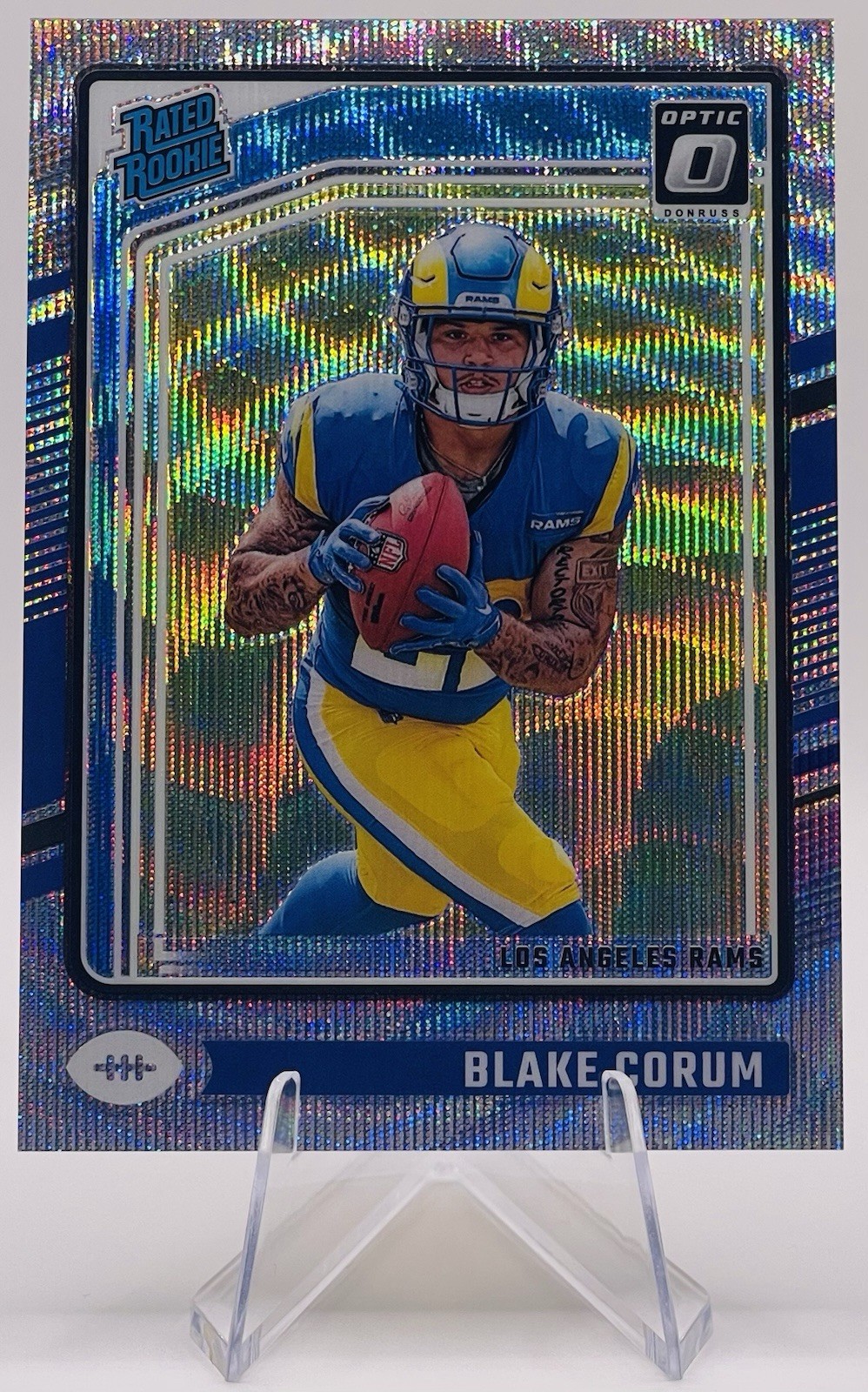 Blake Corum Rated Rookie 2024 Donruss Optic Wave 9/300 #208 LA Rams