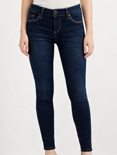 Seven7 Y2K Low Rise Skinny Jeans Womens 26 Dark Wash Studded Stretch NWT 74