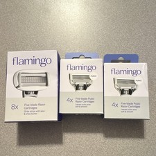 Flamingo Five Blade Razor Cartridge Refill, 1-8 Pack/2-4 Pack