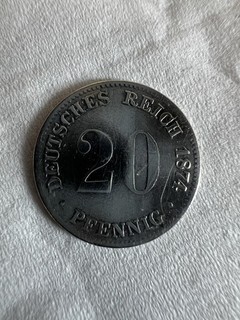 20 Pfennig 1874 C Deutsches Reich Kaiserreich Silber 900 Frankfurt