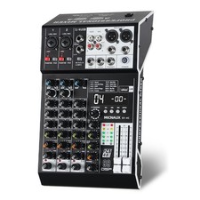 Audio Mixer 4 Channel Professional Sound Mixer Console with 99 DSP Effects, S...
