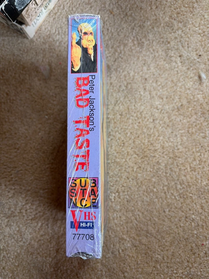 Bad Taste VHS Peter Jackson (1998 Release) HTF Cover -new sealed substance label - Image 3 of 4