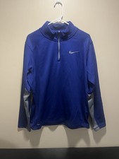 Nike Men's Therma-Fit Quarter-Zip Pullover Blue, Size Large