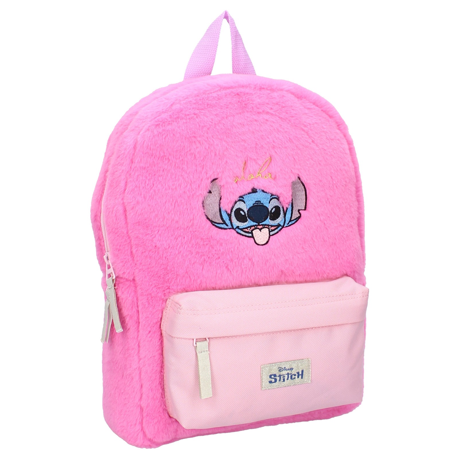 Mochila Stitch So con Encanto Piel Sintética Medida 33x23x9cm Disney Lilo Y Rosa