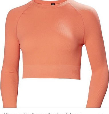 Helly Hansen Allure Seamless Crop Top Size Medium Peach