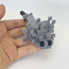 Poseable Silverfish Figure Recycled Plastic Pixel Durable Collection Display​