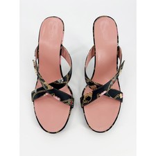 Tom Ford Gucci Techno Charms Chain Print Satin Heels