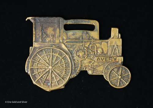 Avery Kerosene Brass Tractor Watch Fob - Peoria, Illinois