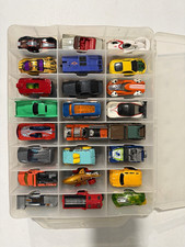 40 Hotwheel Car Mixed Lot Multi-Color Collection w/ Plastic Storage Case