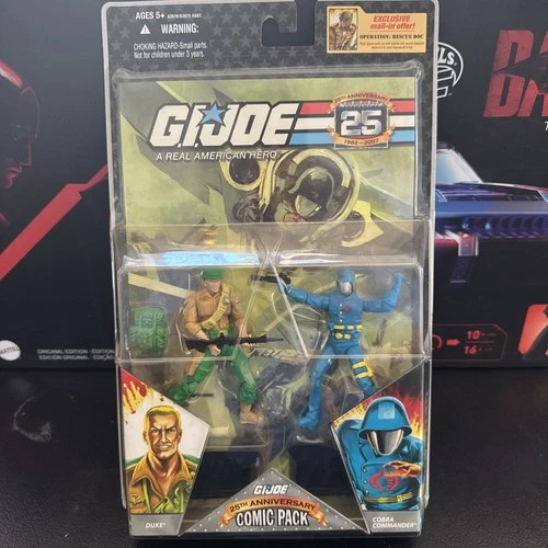 HASBRO 2007 GI Joe 25th Anniversary Comic Pack 24 DUKE & COBRA COMMANDER Mint/NM