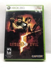Resident Evil 5 (Microsoft Xbox 360, 2009) Clean Tested Working - Free Ship