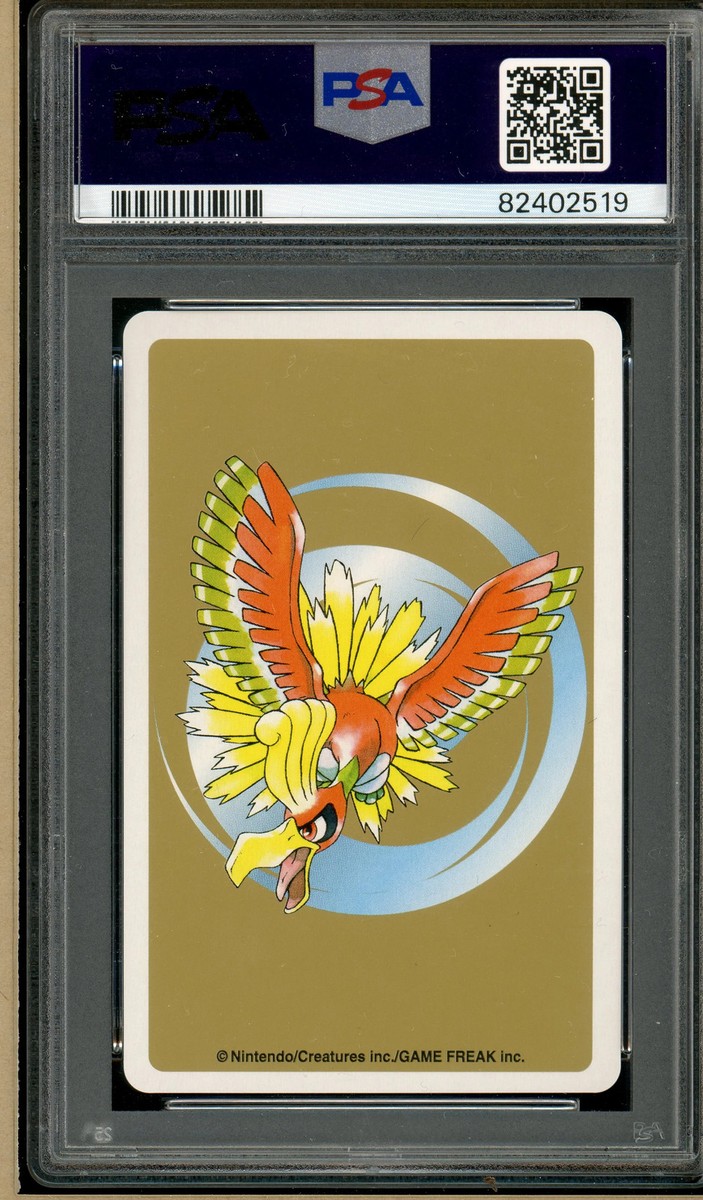 Pokémon - Quilava 7 of Clubs, Gold Ho-oh Back Poker Deck #156A PSA