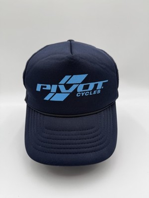 Pivot Cycles Hat Cap Snap Back Blue Mens One Size Trucker Mesh Cycling Logo