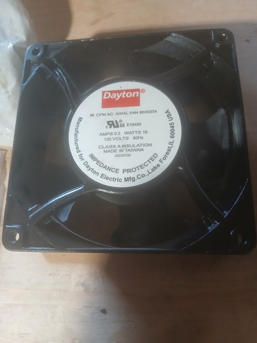 Nuevo VENTILADOR AXIAL DAYTON 99 CFM AC 55VD37A 120V con cubierta y cable - Imagen 3 de 4