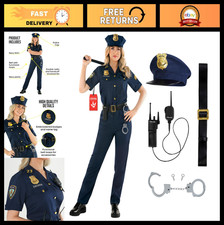 Women's Police Officer Costume - Cop Outfit for Adults, Halloween Dress Up, Fun