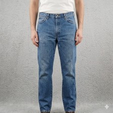 Vintage Wrangler 13MWZGK Regular Fit Cowboy Cut Denim Jeans 36x36 Blue