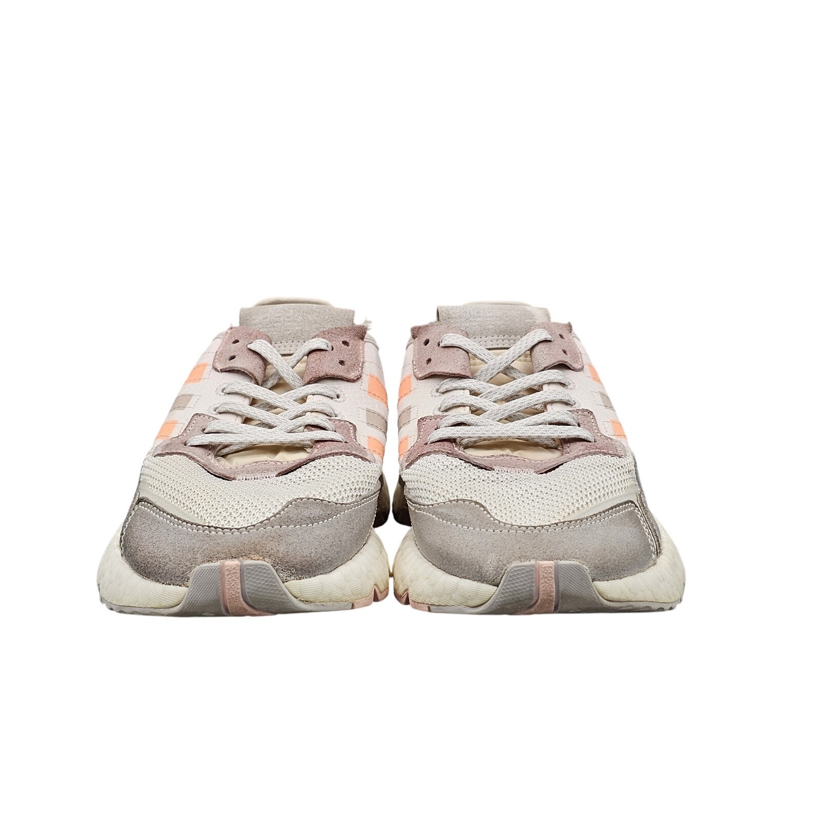 Adidas Womens Size 8 US GUC Originals Nite Jogger BOOST White Pink Running Shoes thumbnail 2