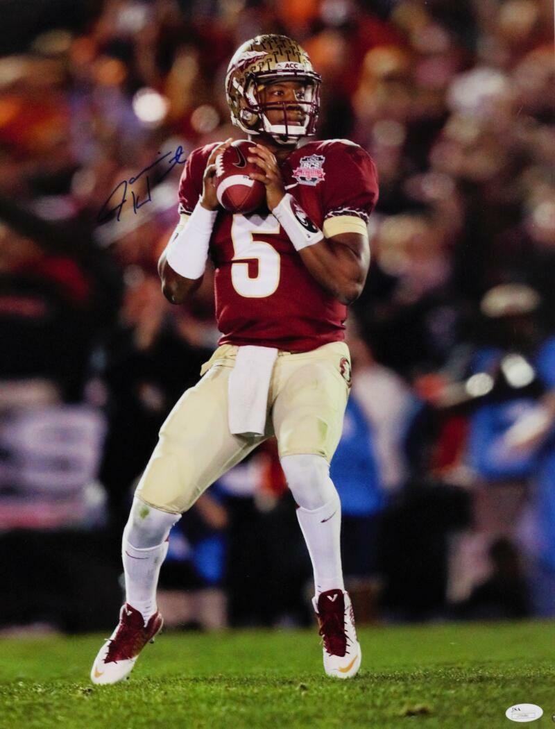 Jameis Winston Autographed Signed Seminoles 16x20 Looking to Pass Photo- JSA Auth 