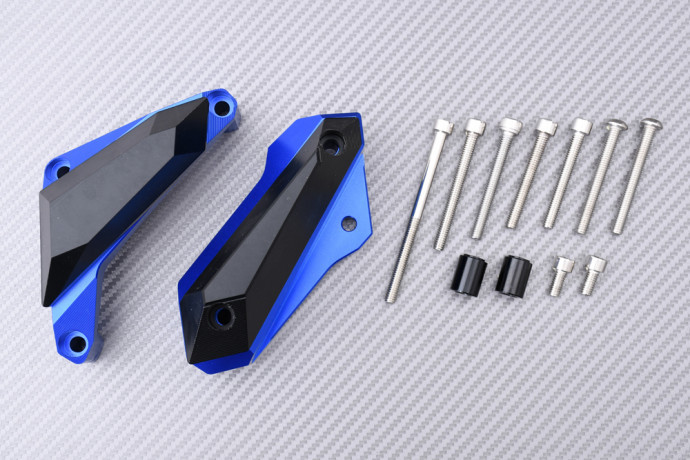 Protection moteur bleu YAMAHA YZF R3 pour trajets quotidiens et piste