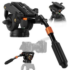 K&F CONCEPT Professional Video Tripod Fluid Head Silky-Smooth Stable Tripod Head