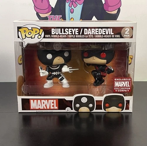 Marvel Collector Corps Exclusive Bullseye/Daredevil 2 Pack Funko Pop