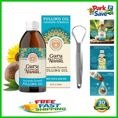 Natural Oil Pulling Mouthwash for Teeth & Gum Health, 8.45 Fl Oz - Fresh Flavor