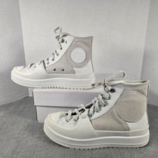 Converse Chuck Taylor Construct High Top White Suede Mens 7 Womens 8.5 A05615C