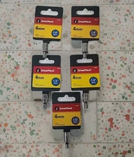 Lot of 5 Great Neck 4mm 1/4" Drive Sockets BRAND NEW Free Shipping P25