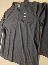 Under Armour Baseball Softball 1/4 Zip Warm Up Jacket Black Size 2XL Long Sleeve