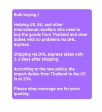 Thai supplier service for US EU & other international resellers / bulk buyers