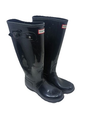 Hunter Original Rain Boots Matte Black Size 40 /M 8 /W 9.5 Rubber Waterproof 10''