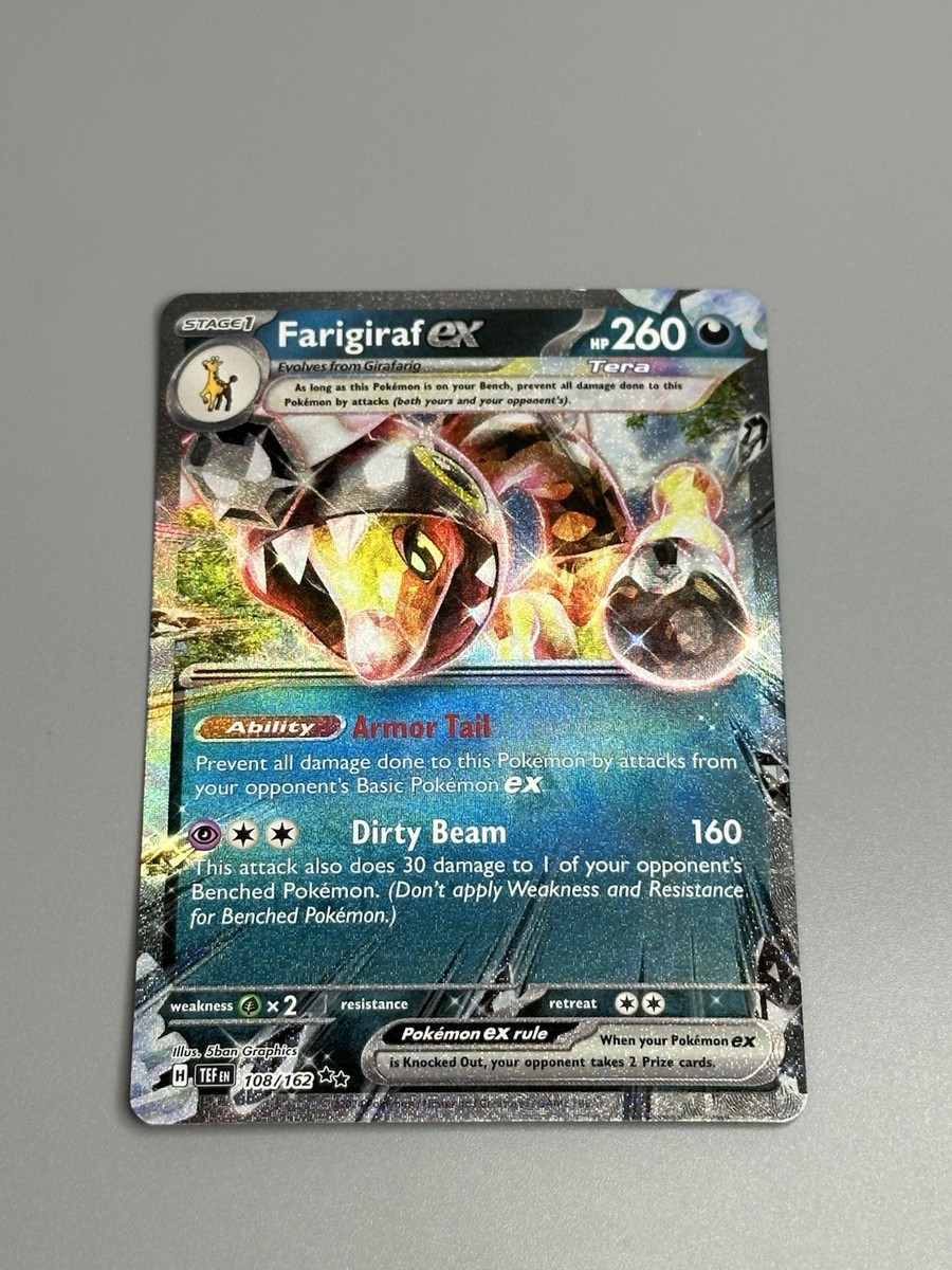 Farigiraf ex Pokemon TCG Temporal Forces Full Art Holo Foil Double