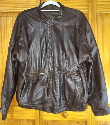 Vintage Cortefiel Leather Brown Jacket